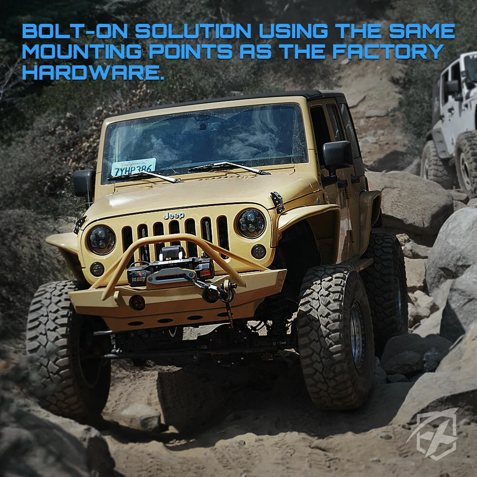 Cierre de capó de aluminio para Jeep Wrangler 2007-2024 JK JL JLU Gladiator JT Foto 3 de 4