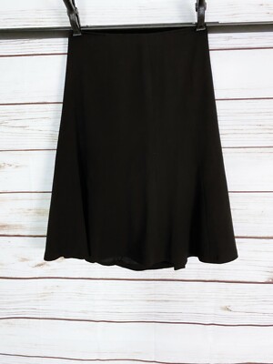 Rafaella Womens Line-A Midi Skirt Size Black Side Zipper Lined