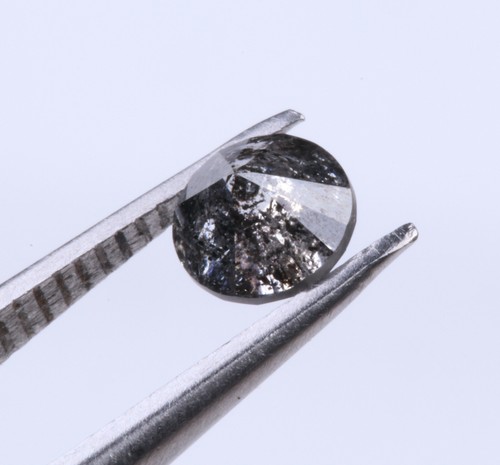 1.03cts 5.73mm Natural Grey Salt & Pepper Round Brilliant Cut Loose Diamond V04 - Picture 10 of 11