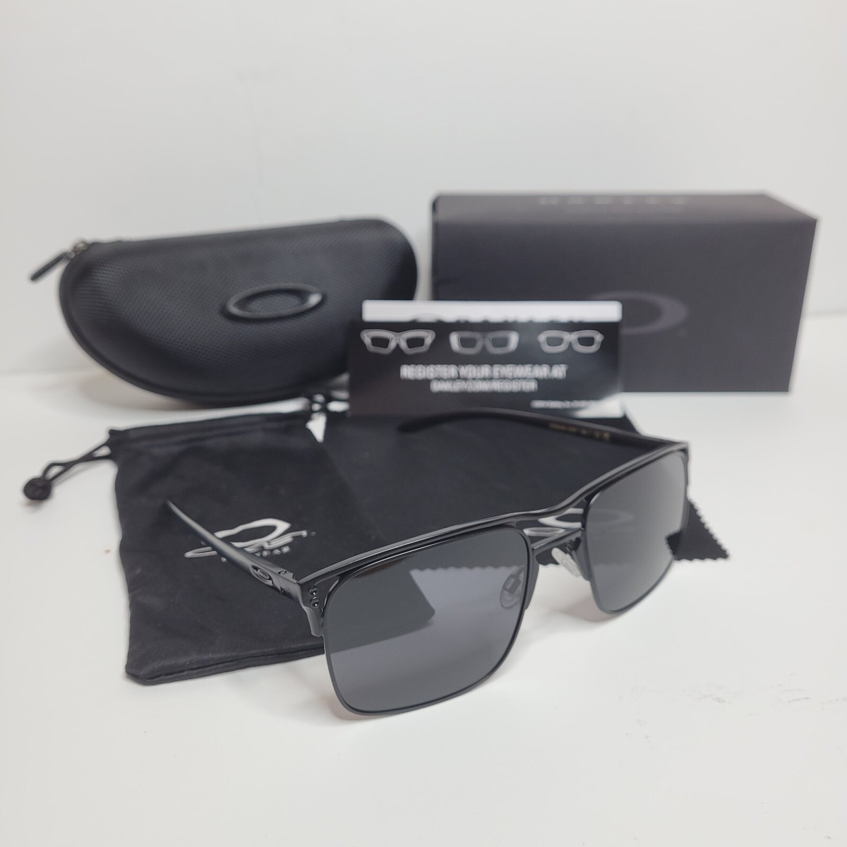Oakley Holbrook Ti Sunglasses Titanium Frame Black Blackout