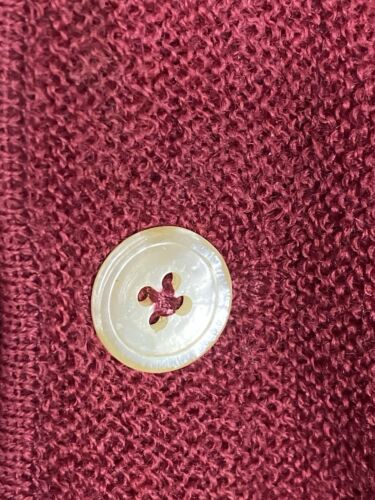 St. Croix Knits Cardigan Red Mens Size XLarge Pure Quanpaca Wool Baltusrol Vtg - Picture 7 of 21