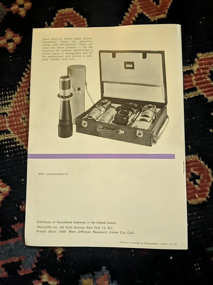 HASSELBLAD 500C SWC CATÁLOGO CÁMARA FOTOS RARAS DE COLECCIÓN Foto 2 de 4