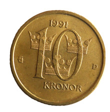 1991 Schweden 10 Kronor - Ausgezeichnete Au M&uuml;nze Bin #1000