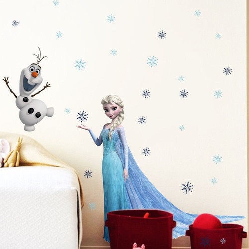 Adesivo da parete Frozen Princess Elsa Olaf adesivo vinile camera da letto bambini asilo - Foto 3 di 4