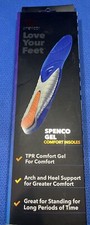 Spenco FULL LENGTH Gel Comfort Support Shoe Insole Mens 4-5.5 Womens 5-6.5 aj