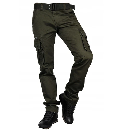 2025 Herren Camouflage Army Hose Freizeit Baumwoll Pants Cargohose mit Gürtel-DE - Bild 35 von 55