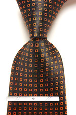 New Classic Polka Dot Brown Black JACQUARD WOVEN 100 Silk Men's Necktie Tie