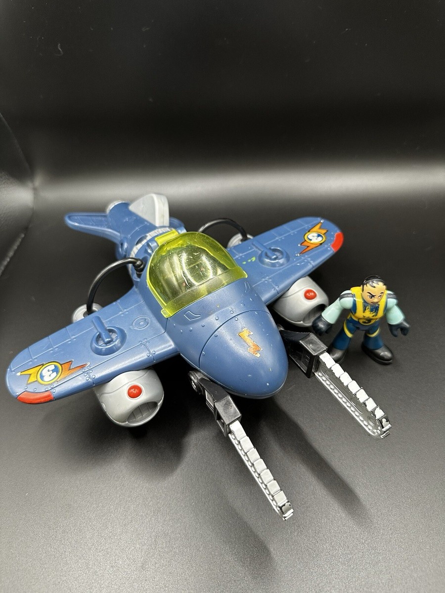 Fisher-Price Imaginext Sky Racer 2009 blue plane Twister Plane Jet