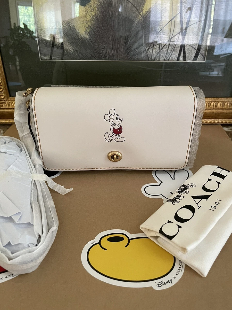 NWT Disney X Coach Dinky With Mickey Mouse Motif Leather Crossbody