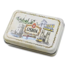 Vintage Lisbon Landmarks Decorative Soap Tin - Lavanda Soap Included