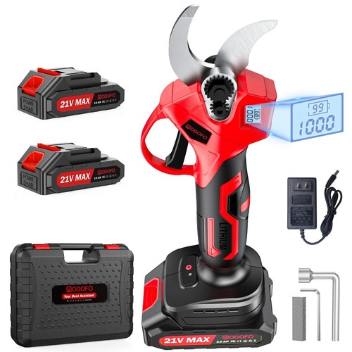 Upgraded Electric Pruning Shears,1.4" Cutting Diameter Cordless Power Pruner wit