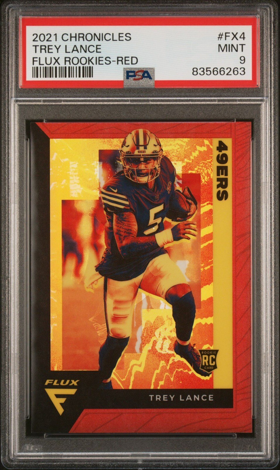 Trey Lance Panini Chronicles Flux Rookies #FX4 Red