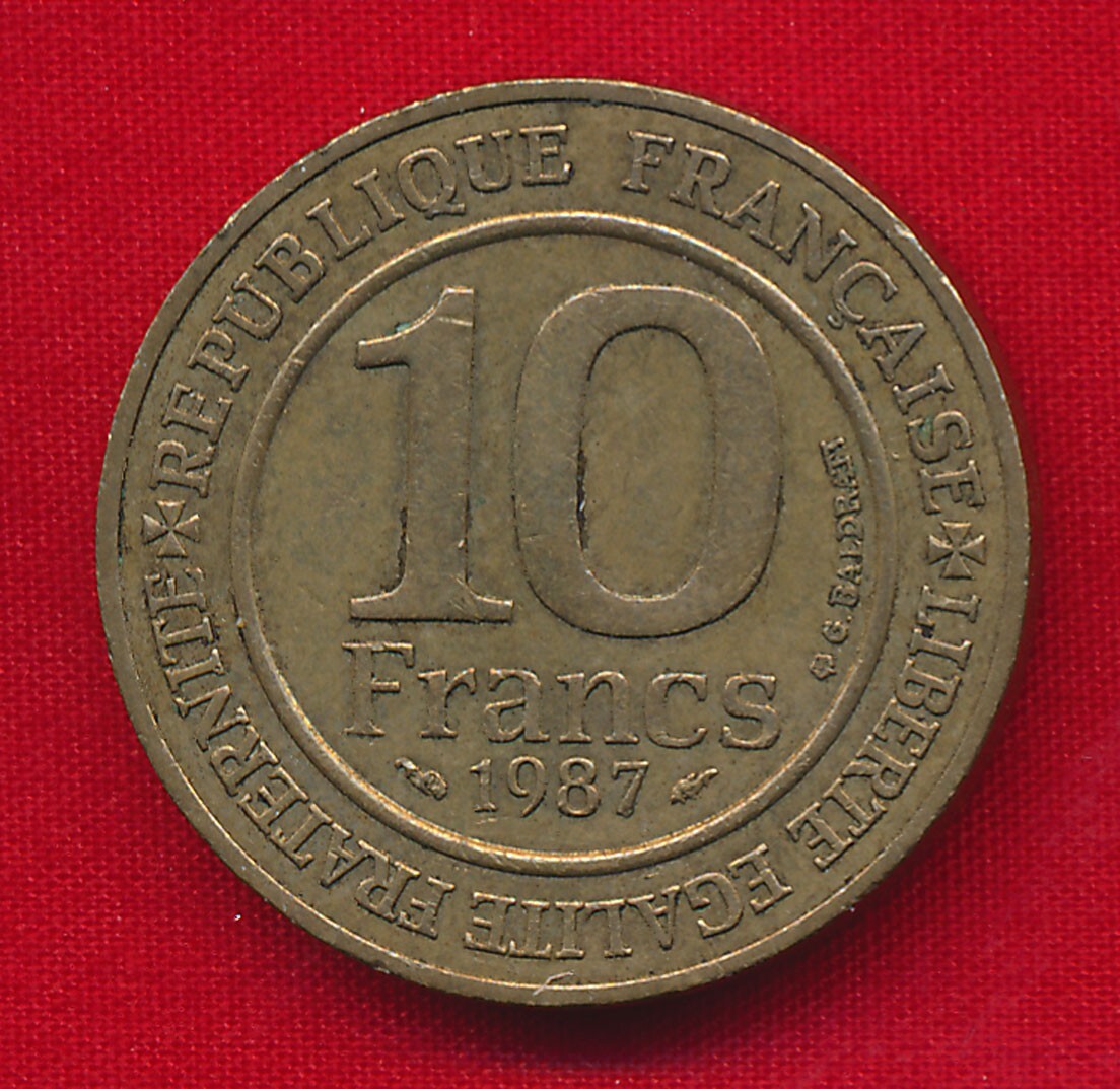 France 1987 10 FRANCS (Nickel-Bronze) | eBay