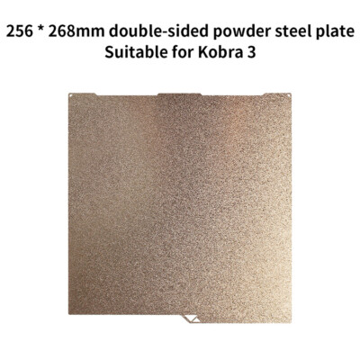 256x268mm Double-sided PEI Powder Steel Plate for Anycubic Kobra 3 3D Printer