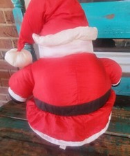 Christmas Vintage Santa Claus By International Silver Co Nylon 16" Stuffed 1991