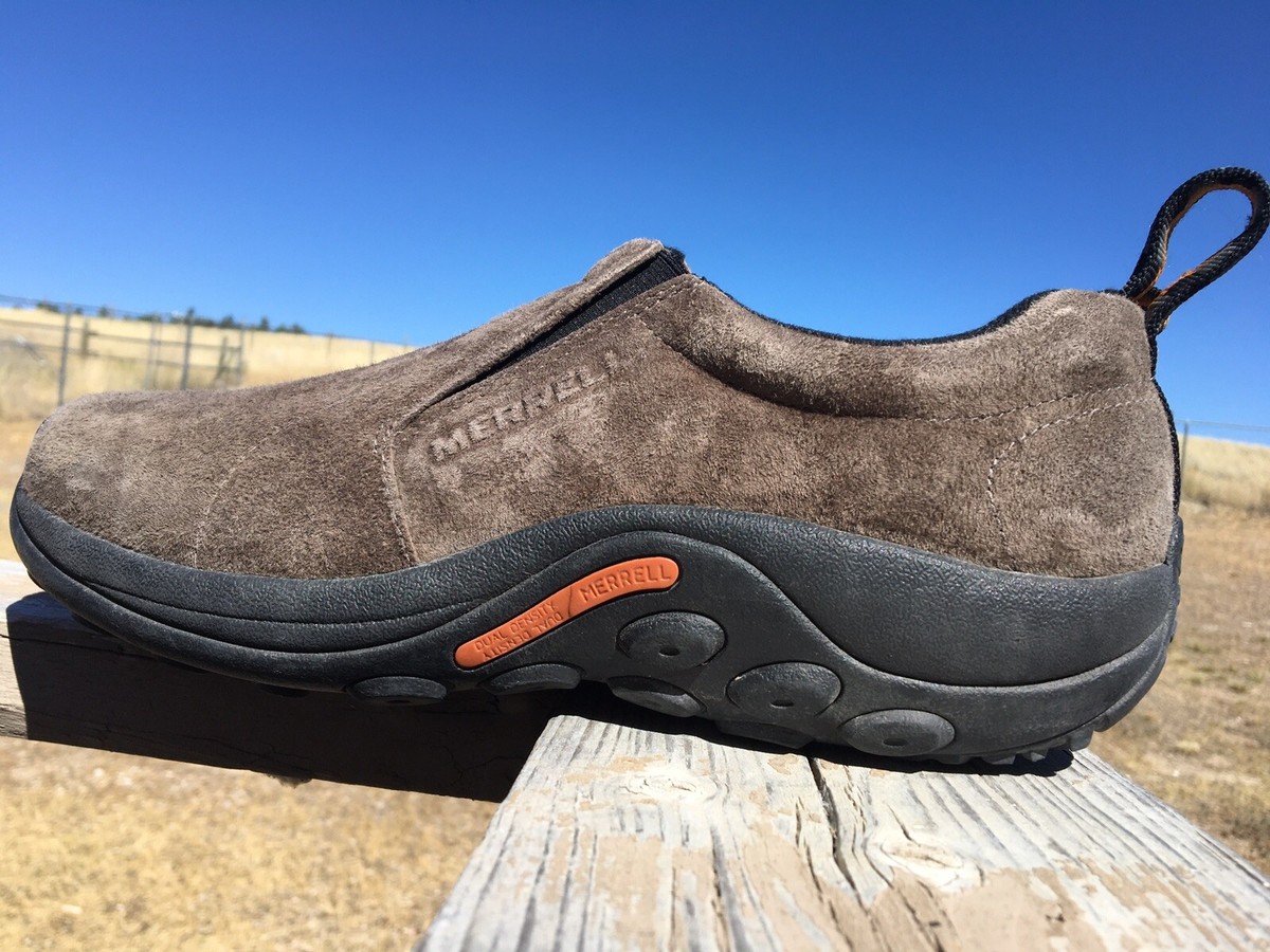 Merrell Jungle Moc Gunsmoke Slip On Suede Leather Shoes J60787