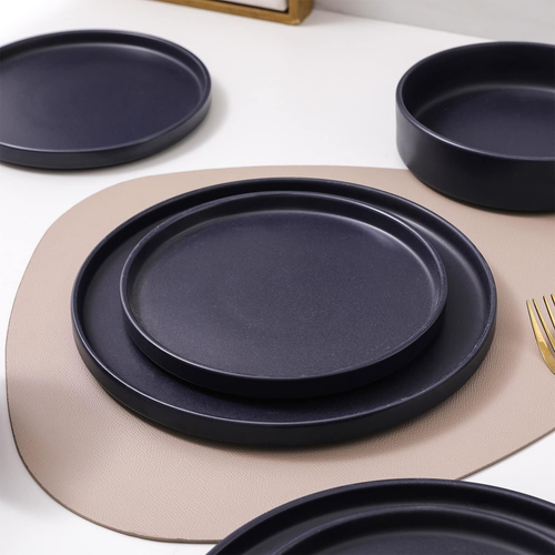 Stone Lain Cleo Modern Stoneware 16-Piece Dinnerware Set, Plates and Bowls Set, - Picture 4 of 12
