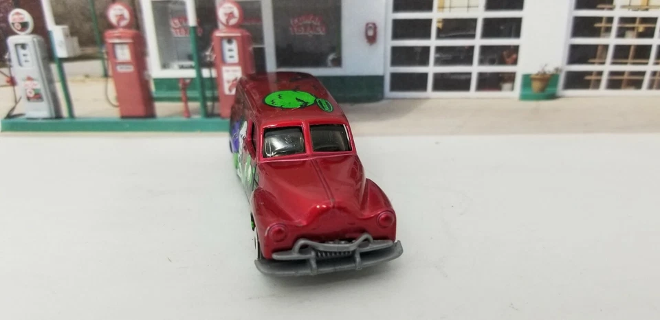 Matchbox FJ Holden 2005 panel furgoneta granate rojo juego Skeleton MB282 1:58 coche Foto 3 de 4