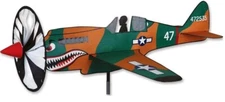 Airplane Wind Spinner-Whirligig Stake- P-40 Warhawk-by Premier Kites #26305