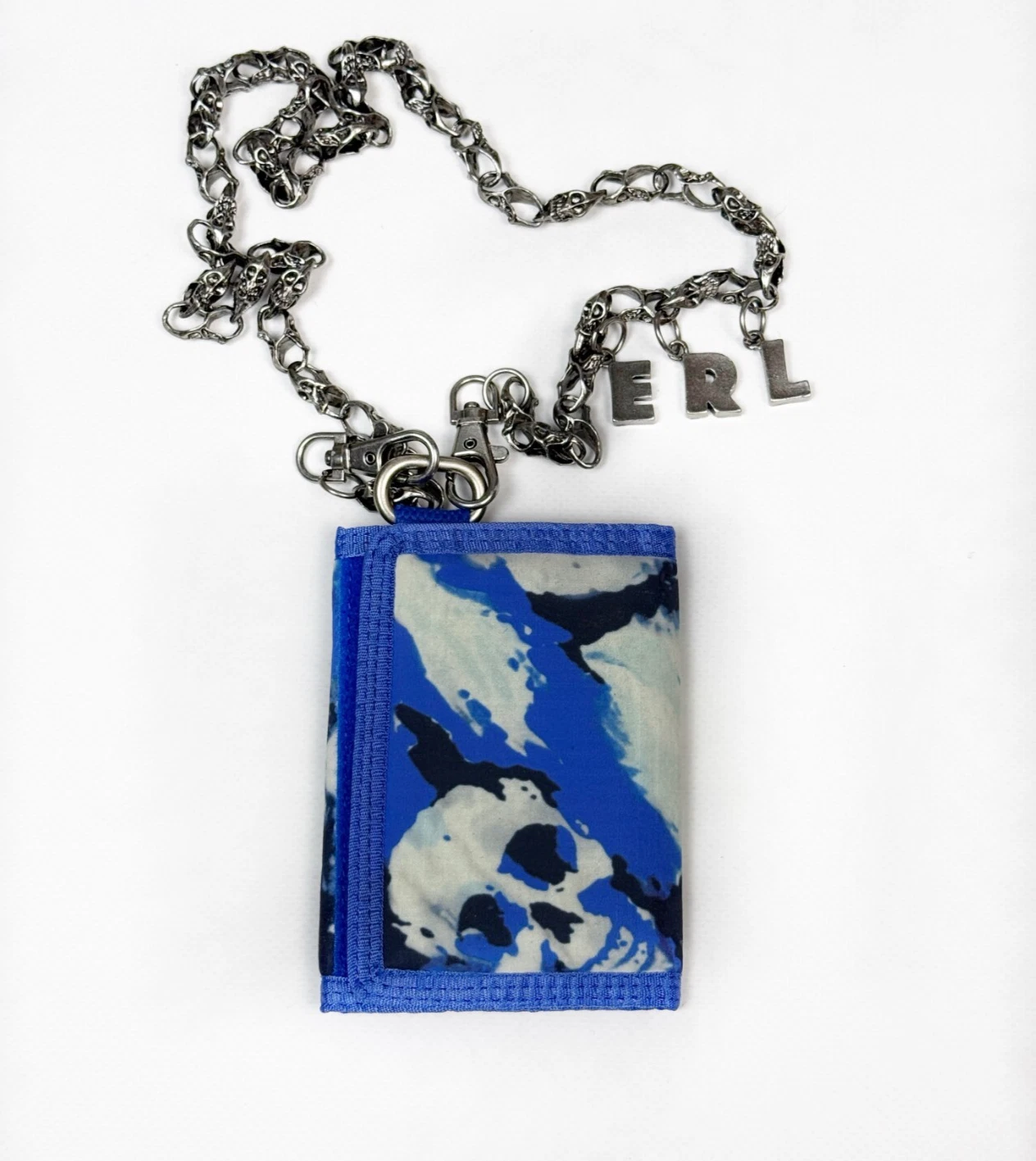 Portefeuille crâne ERL   bleu vintage mm6 ERD Supreme pochette stussy EDC y3 rick owens