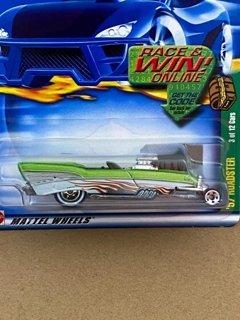Hot Wheels 2002 Treasure Hunt Mattel Wheels '57 Roadster 3/12 VHTF