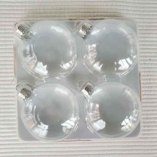 8 Clear Christmas Bulbs Ornaments New In Package Crafts Crafting Round Painting - Picture 2 of 5