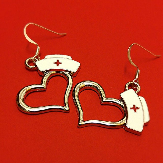 Small Nursing Cap Earrings, Nurses Earrings, Medical Jewelry, Nursing Earrings eBay