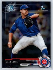2017 Bowman Chrome Draft Alex Lange 1st Bowman Rookie Chicago Cubs RC