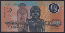 AUSTRALIA BANKNOTES: 1988 $10 COMMEMORATIVE NOTE PREFIX: AA 11 093 476
