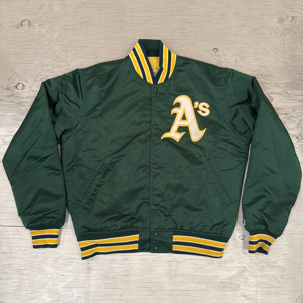 Vintage 90s MLB Starter Oakland Athletics A's Satin Baseball