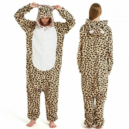 Onesie Kigurumi Kid & Adult Size Hooded Jumpsuit Pajamas One-Piece Winter Cloth - Picture 29 of 29