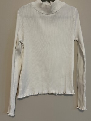 mango kids turtleneck longsleeve white size 9-10