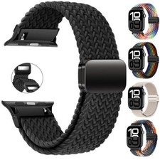 Magnetic Nylon Band Strap For Apple Watch Ultra 4 3 49mm Series 12/11/10/9/8/SE