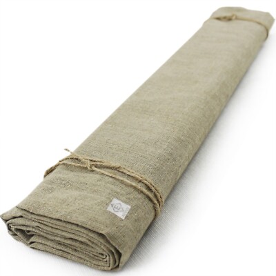 Natural Linen Canvas Roll 87'' Wide X 5 ft - Unprimed Canvas Fabric for Painting