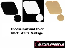 Guitar Les Paul LP Toggle Switch Back Cover Plate Black White Vintage MM Specs