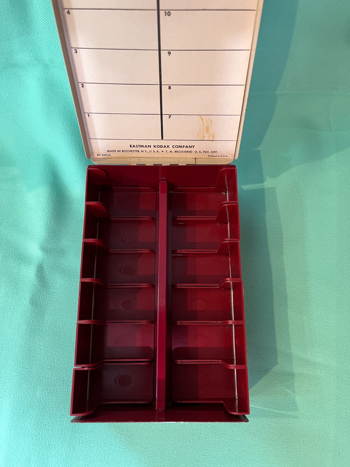 Vtg Kodak Kodaslide Compartment File Slide Holder Metal Picture Storage Tip Out eBay