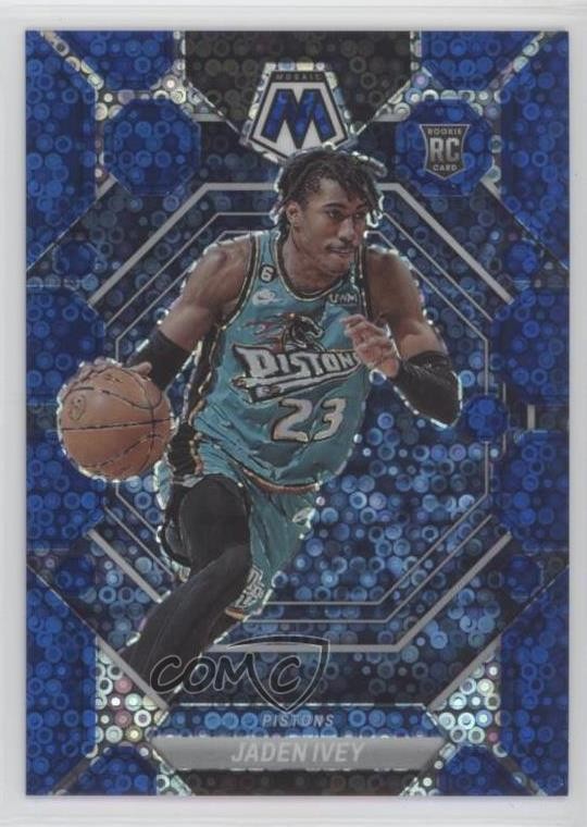 2022 Panini Mosaic Rookies Fast Break Blue Prizm 6/85 Jaden Ivey Rookie RC 00g0