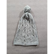 REI Co-op Gray Knit Beanie Hat with Pom Winter Warm Acrylic Blend