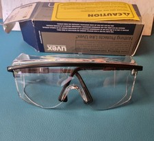 UVEX Saftey Glasses S2500 Wrap Around Lenses ASTRO OTG Black Frame, CL UD Lens 