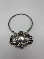 Antique Georgian Sterling Silver PORT Decanter Label Robert Garrard 1814