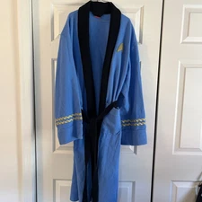 2017 Robe Factory Men's Blue Star Trek Robe One Size Trekkie Sci-fi