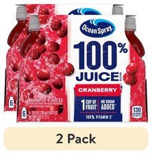 2 pack Ocean Spray 100 Juice Cranberry Juice Blend
