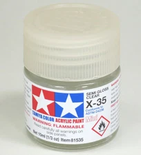 Tamiya Acrylic 10ml Mini 81535 X-35 Semi Gloss Clear