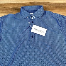 Collars  Co Dress Collar Polo Shirt Men Small Geometric Featherweight Relaxed