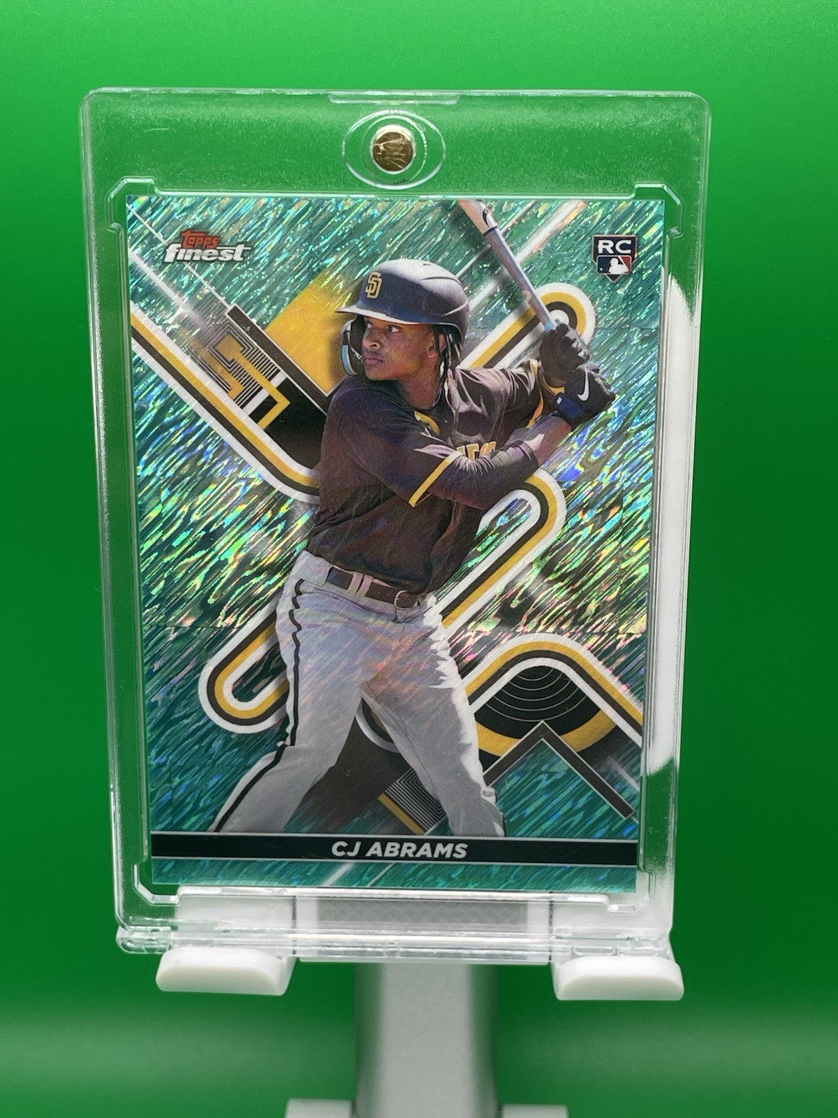 2022 Topps Finest - C.J. Abrams #39 Aqua Shimmer Refractor /175 (RC)