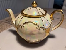 Vintage  Pearl Lustre Sadler Round Teapot