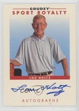 2017 Upper Deck Goodwin Champions Goudey Sport Royalty Lou Holtz Auto a8r