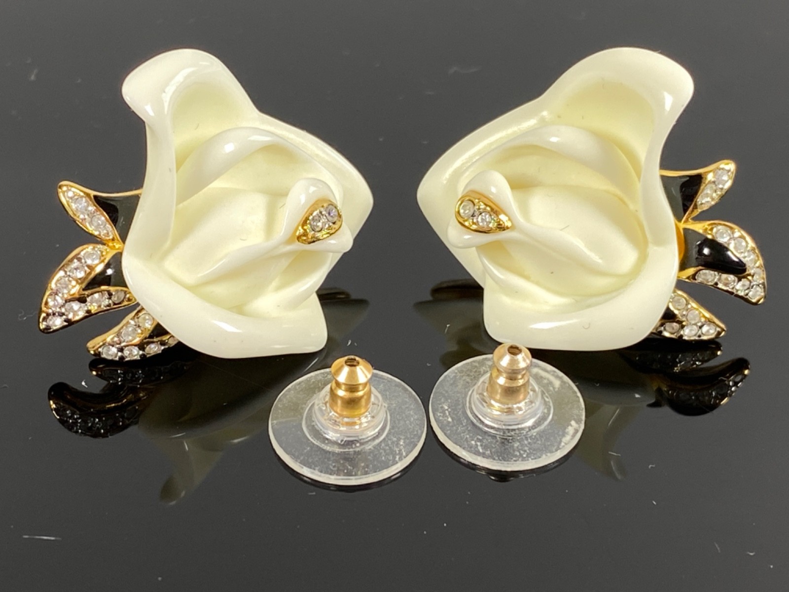 KJL KENNETH JAY LANE Vintage SET White/Cream Rose… - image 19