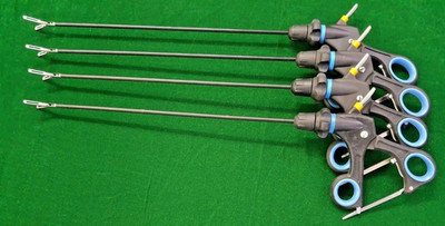 4pc Laparoscopic Long Fenestrated Grasper 5mmx330mm Reusable Instruments