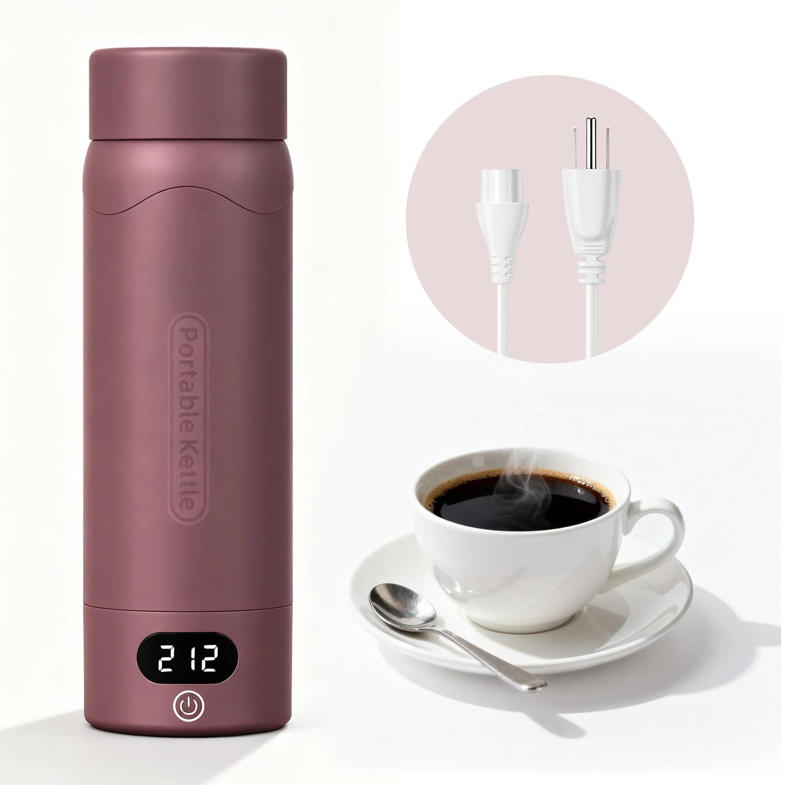 Travel Kettle Portable Mini Kettle, 316 Stainless Steel 16.91Oz/500mL, Small ...